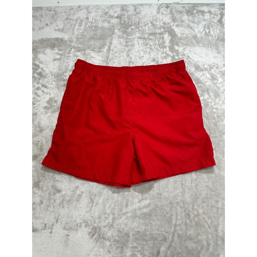 Faded‎ Glory Shorts Mens Size Large Red Elastic Waist Pockets Lined Drawstring